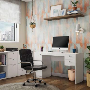 Imagem de Cadeira de Escritório Secretária Giratória Lewis Preta