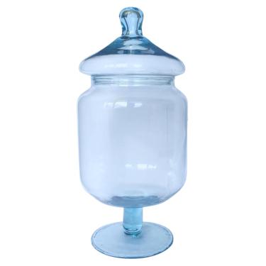 Imagem de Bomboniere de Vidro Com Tampa e Pé 30x14cm Vidro.