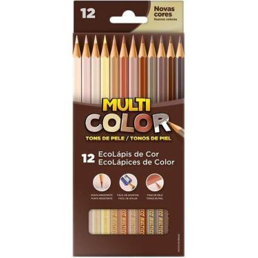 Imagem de Lápis de Cor Ecolápis Multicolor Etnias 12 Cores Faber-Castell Tons de Pele