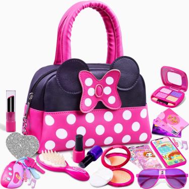 Imagem de Bolsa Pretend Play Kaodezhu para meninas com brinquedos de maquiagem de 3 a 6 anos
