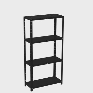 Imagem de Estante com Estrutura Metálica com 4 Prateleiras Espresso Móveis