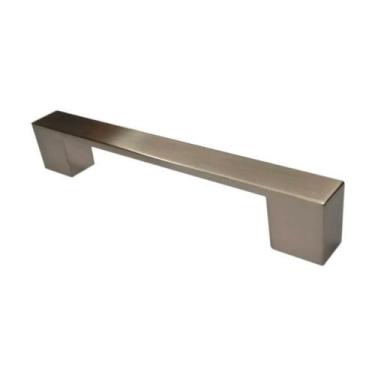 Imagem de Puxador P/ Móveis H3200 128mm Aço Escovado - METALSINOS, Prateado, 128