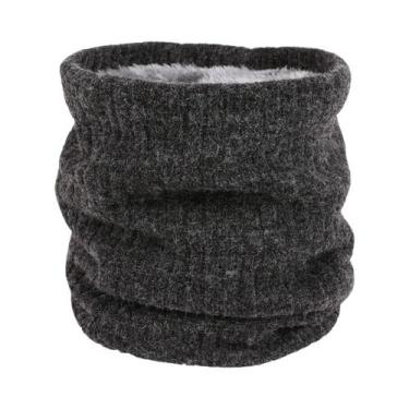 Imagem de Cachecol Forrado De Lã Térmica Unissex De Inverno À Prova De Vento Aqu