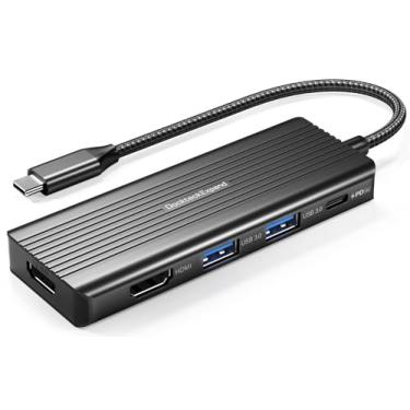 Imagem de DockteckExpand Hdmi Para Usb, Hub Usb C 5 Em 1 Com Dual 4K A 30 Hz, 2 Portas 3.0, Carregamento Pd De 100 W – Compatível Macbook, Dell, Chromebook E Muito Mais