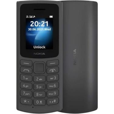 Imagem de Nokia 105 Preto 4G Dual SIM Celular com Lanterna Teclado Físico Rádio 