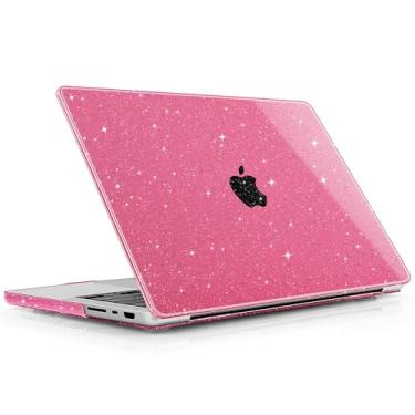 Imagem de Mektron Capa para M5 MacBook Pro 14 polegadas 2025 modelo A3434 A3112 serve para modelos 2024-2021 M4 A3112 A3401 A3185 M3 A2918 A2992 M2 A2779 M1 A2444 42 Pro/Max Capa para Mac Pro14, rosa brilhante