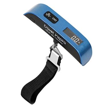 Imagem de travel inspira Balança de Bagagem, Balança Digital Portátil de Bagagem Suspensa para Viagens, Balança de Peso de Mala com Tinta de Borracha, 110 Libras, Bateria Incluída - Azul