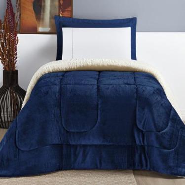 Imagem de Coberdrom Apollo Solteiro Sherpa Manta Flannel Toque Lã de Carneiro - 