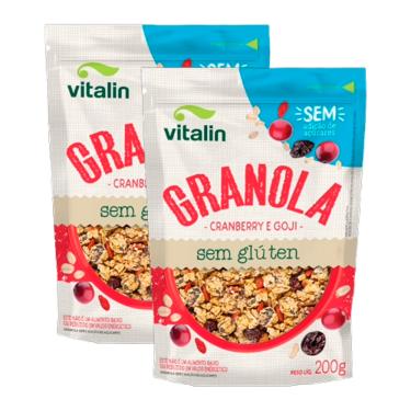 Imagem de Kit 2X: Granola Cranberry e Goji Zero Açúcar Sem Glúten Vitalin 200g
