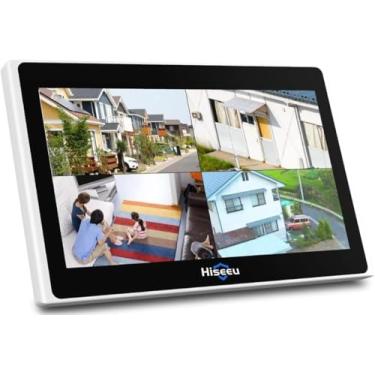 Imagem de Hiseeu Mini câmera sem fio NVR de 25,4 cm, NVR multifuncional, compatível apenas com câmeras de segurança sem fio, gravações 24/7 horas