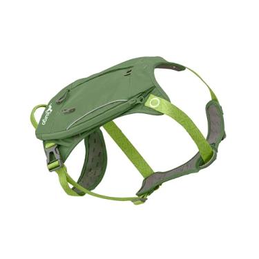 Imagem de Kurgo Arnês em cascata, mochila de caminhada para cães, arnês para animais de estimação com mochila para acampamento com cachorro (verde, pequeno)