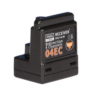 Imagem de RHINOESC Receiver 04EC 2.4GHz 4CH S.BUS2 8.4V High Voltage Internal Antenna Compatible with FUTABA T-FHSS Transmitter for RC car,Truck,Rock Crawler and Boats (04EC Receiver)