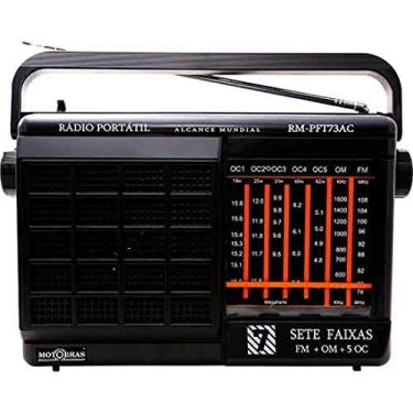 Imagem de Rádio Portátil 7 Faixas AM/FM/OC Preto RM PFT 73AC - MotoBras