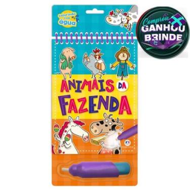 Imagem de Livro Animais da Fazenda Aquabook Crianças Filhos Infantil Desenho His