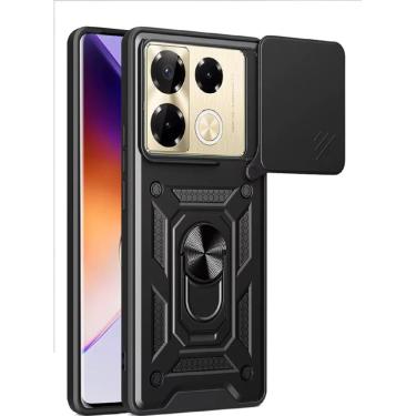 Imagem de Capa Capinha Armadura C/ Proteção da Camera Suporte Anel 360 Para Infinix Note 40 Pro Pro+ 5G