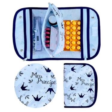 Imagem de Porta Remédios Farmacinha Nécessaire Portátil Para Bebê(Meu Príncipe Marinho)
