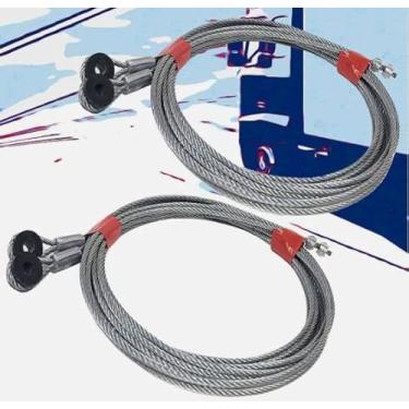 Imagem de 4PC 330.2 cm 1/10.2 cm ilhós de nylon 7x7 galvanizado cabo de elevação de porta de rampa de aço galvanizado TG-913041