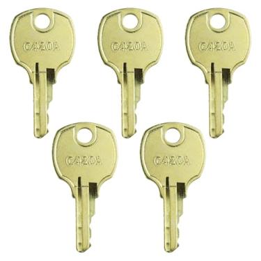Imagem de Pacote com 5 chaves de substituição C420A para Comp-X National Cam Locks serve para todas as fechaduras com código de chave C420A