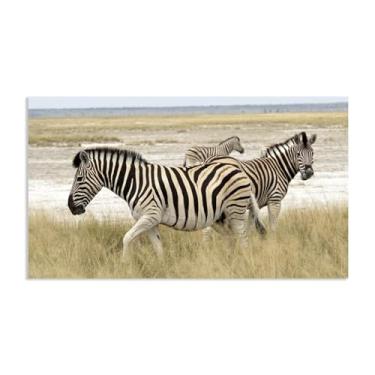 Imagem de SDYJ6GSW Imagens de animais preto e branco para decoração de parede Zebra África imagens selvagens impressão imagem de cavalo tela pintura de parede zebra decoração de parede para sala de estar 100 x