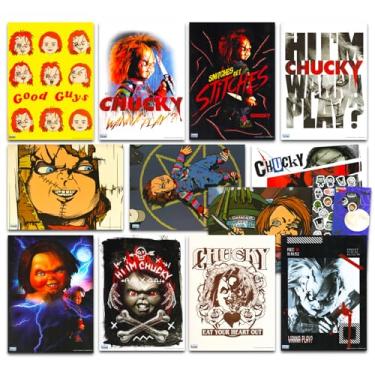 Imagem de UNIVERSAL ALL-ACCESS Conjunto De Pôsteres Brincadeira Criança - Pacote Decoração Parede Terror Chucky Com 12 Bonecas E Filmes