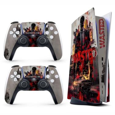 Imagem de Skin Sticker for Game Console 5 Cover - Gangster, Compatible with Both Disc Edition & Digital Edition (not Slim Ver) - 2 Controller Skins & Console Skin - No Bubble, Removable
