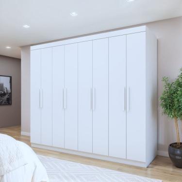 Imagem de Guarda-roupa 8 Portas 4 Gavetas 100% Mdf Andara Branco