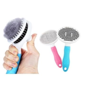 Imagem de PetLovers Escova Removedor de Pelos para Cães e Gatos - Pente Dupla Face com Cabo Ergonômico(ALEATORIO)