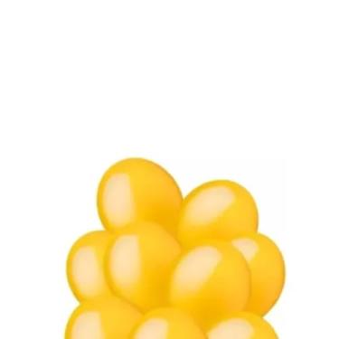 Imagem de Balão Colorido Tamanho 9 Liso Bexiga Aniversário 50un Festa (Amarelo)