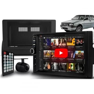 Imagem de Central Multimídia Android 2 Din Mp5 Uno Mille Câmera Moldura - First 