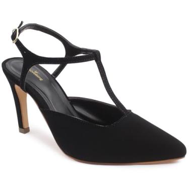 Imagem de Scarpin Aberto Modarpe Salto Médio Confortável S18 (Preto, BR, Adulto, Numérico, 38)