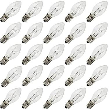 Imagem de NOVIIML obbies® Box of 25 Clear Blinker Light Bulbs, C7 Candelabra Base,Random Blinking - Great for Night Lights and Christmas Strings | 7 Watt Candelabra Base