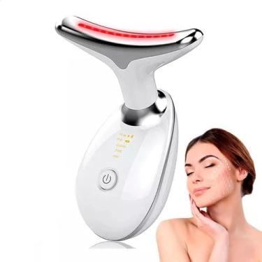 Imagem de Massageador Facial Led Aparelho Tratamento Com Luz Fototerapia Lift Usb