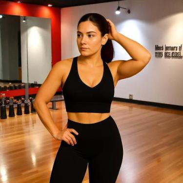 Imagem de Top Fitness Corrida Treino Academia ALÇA MÉDIA 315 - Iron, GG, Preto
