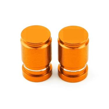 Imagem de jininshengxindianzi Compatible With Motorcycle Royal Enfield Bullet/Meteor/Classic 350 500 Interceptor 650 Continental GT 535 Himalayan 411 400 Tire Valve Caps(Orange)