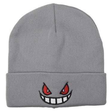 Imagem de Gengar Anime Cartoon Bordado Gorro Chapéu De Malha Quente Para Outono 