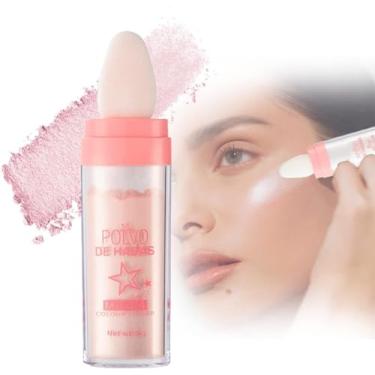 Imagem de vibebli Pó De Hadas - Iluminador Corporal Glitter Fairy Stick Para Maquiagem Brilho E Blush Alto Contorno 3 Cores Batidas Cabelo Rosto Olhos
