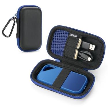 Imagem de Capa rígida para SanDisk Extreme/SanDisk PRO 1TB 2TB 4TB 500GB / Passport Portable SSD, capa protetora para viagem (azul)