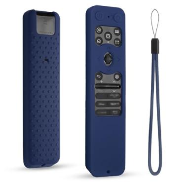 Imagem de Capa protetora de silicone para controle remoto LG MR25GA compatível com controles remotos das séries C5/M5/B5/G5 2025, resistente a quedas e arranhões com cordão (azul escuro)