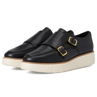 Imagem de Cole Haan Sapato Oxford feminino Grand City Platform Monk Strap, Preto/Marfim, 40