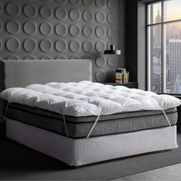 Imagem de Pillow Top Seu Colchão Mais Confortável 100% Algodão Fibra Siliconada Percal 250 Fios Qualidade Casal