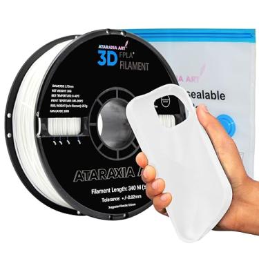 Imagem de ATARAXIA ART Filamento Pla Flexível 1,75 Mm, Filamento de Impressora 3D, 1Kg, Melhor Que Tpu, Dureza Shore 89A, Fórmula Patenteada, Compatível com Extrusora Bowden, com Saco de Armazenamento de Filame