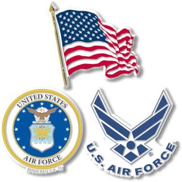 Imagem de Conjunto de 3 peças de ímãs da Força Aérea de Borracha Moldada