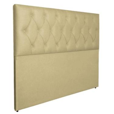 Imagem de Cabeceira Capitonê Cama Box Estofada Luxo Linho RBL, Queen Tradicional