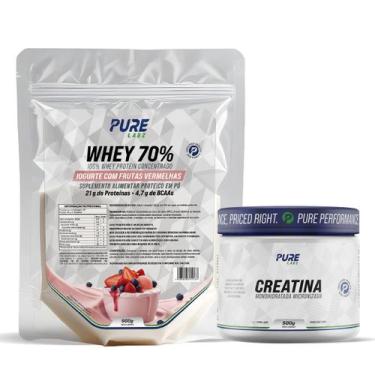 Imagem de Kit Whey Protein 70% Concentrado 900g + Creatina 500g Pura - Pure Athl