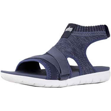 Imagem de FitFlop Sandália feminina Uberknit com alça traseira, Azul indiano/pó azul, 7