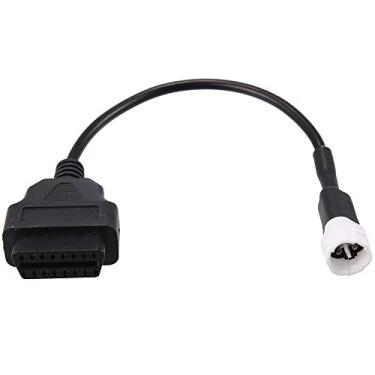 Imagem de X AUTOHAUX Cabo de 3 pinos para OBDII OBD cabo adaptador de diagnóstico para motocicleta OBD2 scanner adaptador de diagnóstico universal