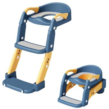 Imagem de Assento Redutor Infantil 3 em 1 Acento Sanitário Infantil Seguro e Confortável para Bebês(Azul)