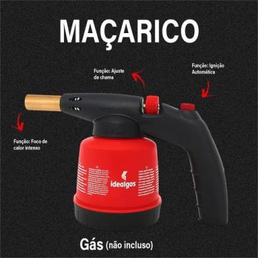Imagem de Maçarico Portátil Multiuso Manual com Controle de Chama Gourmet - IDEA
