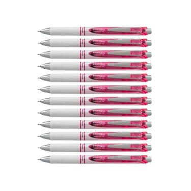Imagem de Pentel Caneta de gel líquido EnerGel Pearl Deluxe RTX, 0,5 mm, linha fina, ponta de agulha, tinta preta, caixa com 12 (BLN75PWP-A)