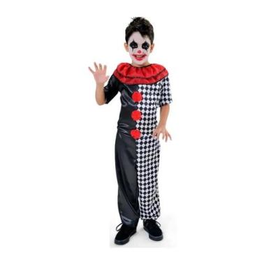 Imagem de Fantasia Palhaço Assustador Infantil Longa Roupa Fantasia de Palhaço H